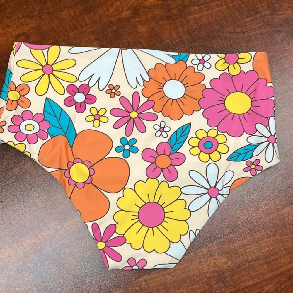Calypsa two piece floral bathing suit